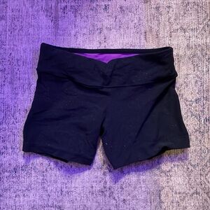 lululemon athletica Black and Purple Women's Athletic Shorts